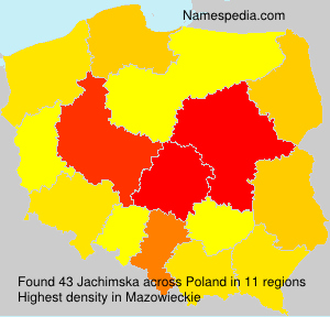 Surname Jachimska in Poland Surname Jachimska in Poland