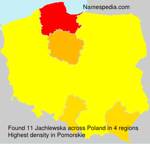 Surname Jachlewska in Poland Surname Jachlewska in Poland