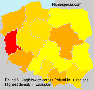 Surname Jagielowicz in Poland Surname Jagielowicz in Poland