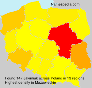 Surname Jakimiak in Poland