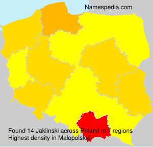 Surname Jaklinski in Poland Surname Jaklinski in Poland