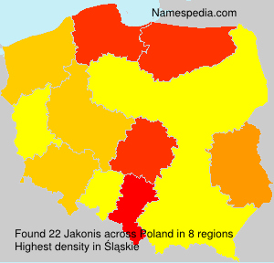 Surname Jakonis in Poland Surname Jakonis in Poland
