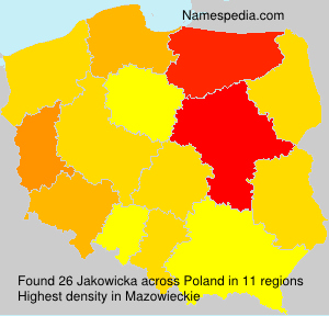 Surname Jakowicka in Poland Surname Jakowicka in Poland