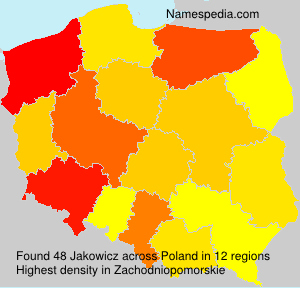 Surname Jakowicz in Poland Surname Jakowicz in Poland
