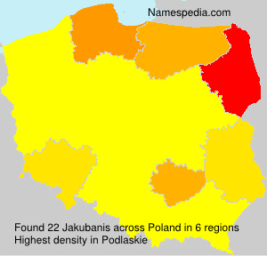 Surname Jakubanis in Poland Surname Jakubanis in Poland
