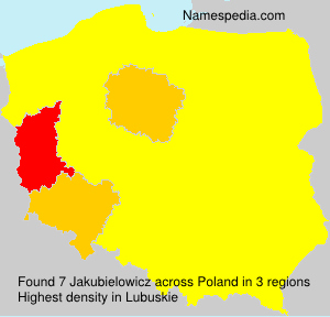 Surname Jakubielowicz in Poland Surname Jakubielowicz in Poland