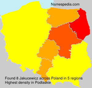 Surname Jakucewicz in Poland Surname Jakucewicz in Poland