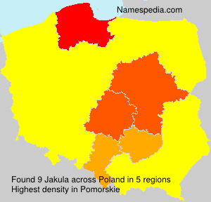 Surname Jakula in Poland Surname Jakula in Poland