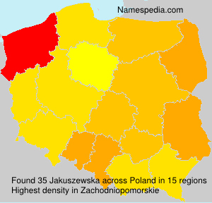 Surname Jakuszewska in Poland