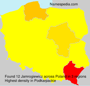 Surname Jamrogiewicz in Poland Surname Jamrogiewicz in Poland