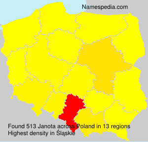 Surname Janota in Poland Surname Janota in Poland