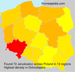 Surname Janukowicz in Poland Surname Janukowicz in Poland