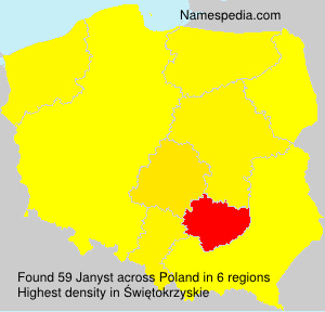 Surname Janyst in Poland Surname Janyst in Poland