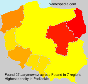 Surname Jarymowicz in Poland Surname Jarymowicz in Poland