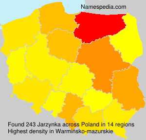 Surname Jarzynka in Poland Surname Jarzynka in Poland