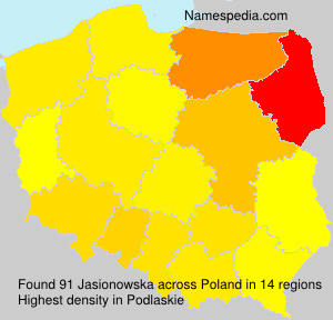 Surname Jasionowska in Poland Surname Jasionowska in Poland