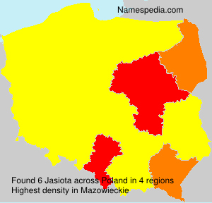 Surname Jasiota in Poland Surname Jasiota in Poland
