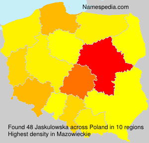 Surname Jaskulowska in Poland Surname Jaskulowska in Poland