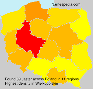 Surname Jaster in Poland Surname Jaster in Poland