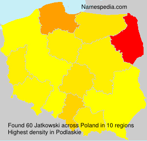 Surname Jatkowski in Poland Surname Jatkowski in Poland