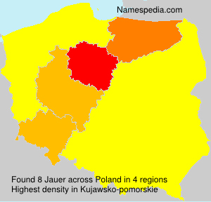 Surname Jauer in Poland Surname Jauer in Poland
