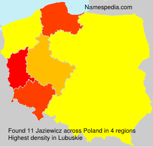 Surname Jaziewicz in Poland Surname Jaziewicz in Poland