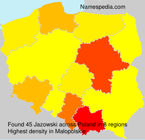 Surname Jazowski in Poland Surname Jazowski in Poland