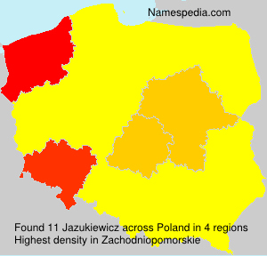 Surname Jazukiewicz in Poland Surname Jazukiewicz in Poland