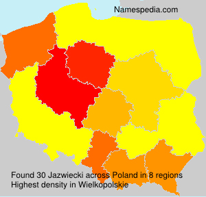 Surname Jazwiecki in Poland Surname Jazwiecki in Poland