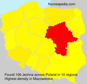 Surname Jechna in Poland Surname Jechna in Poland