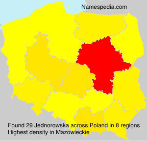 Surname Jednorowska in Poland Surname Jednorowska in Poland