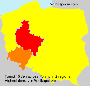 Surname Jen in Poland Surname Jen in Poland