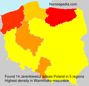 Surname Jerenkiewicz in Poland Surname Jerenkiewicz in Poland