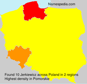Surname Jerkiewicz in Poland Surname Jerkiewicz in Poland