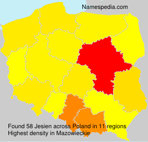 Surname Jesien in Poland Surname Jesien in Poland