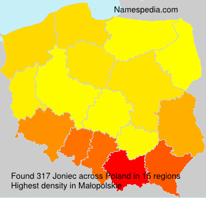 Surname Joniec in Poland Surname Joniec in Poland