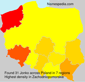 Surname Jonko in Poland Surname Jonko in Poland