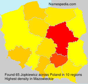 Surname Jopkiewicz in Poland Surname Jopkiewicz in Poland