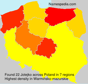 Surname Jotejko in Poland Surname Jotejko in Poland