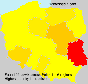 Surname Jowik in Poland Surname Jowik in Poland