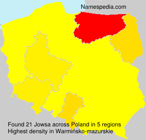 Surname Jowsa in Poland Surname Jowsa in Poland