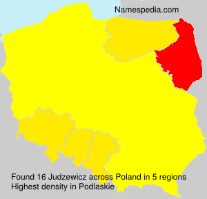 Surname Judzewicz in Poland Surname Judzewicz in Poland