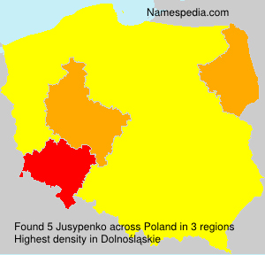 Surname Jusypenko in Poland Surname Jusypenko in Poland