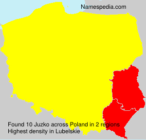 Surname Juzko in Poland Surname Juzko in Poland