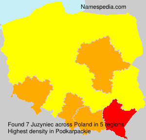 Surname Juzyniec in Poland Surname Juzyniec in Poland