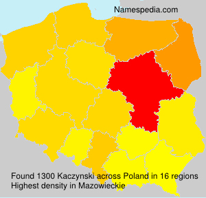 Surname Kaczynski in Poland Surname Kaczynski in Poland