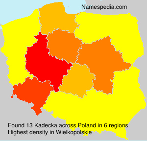 Surname Kadecka in Poland Surname Kadecka in Poland