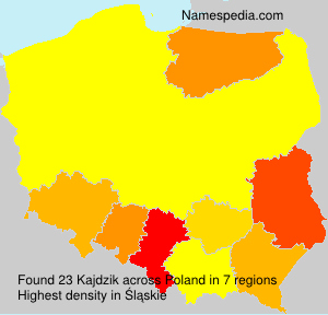 Surname Kajdzik in Poland Surname Kajdzik in Poland