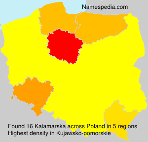 Surname Kalamarska in Poland Surname Kalamarska in Poland
