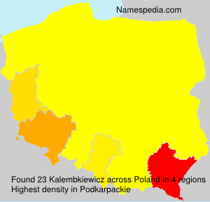 Surname Kalembkiewicz in Poland Surname Kalembkiewicz in Poland